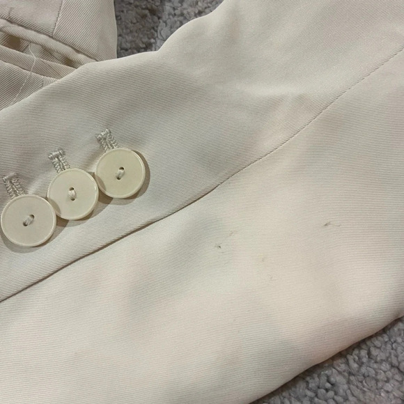 Jean Paul Gaultier Femme Silk Blend Blazer Ecru Sz 6 - Picture 4 of 10